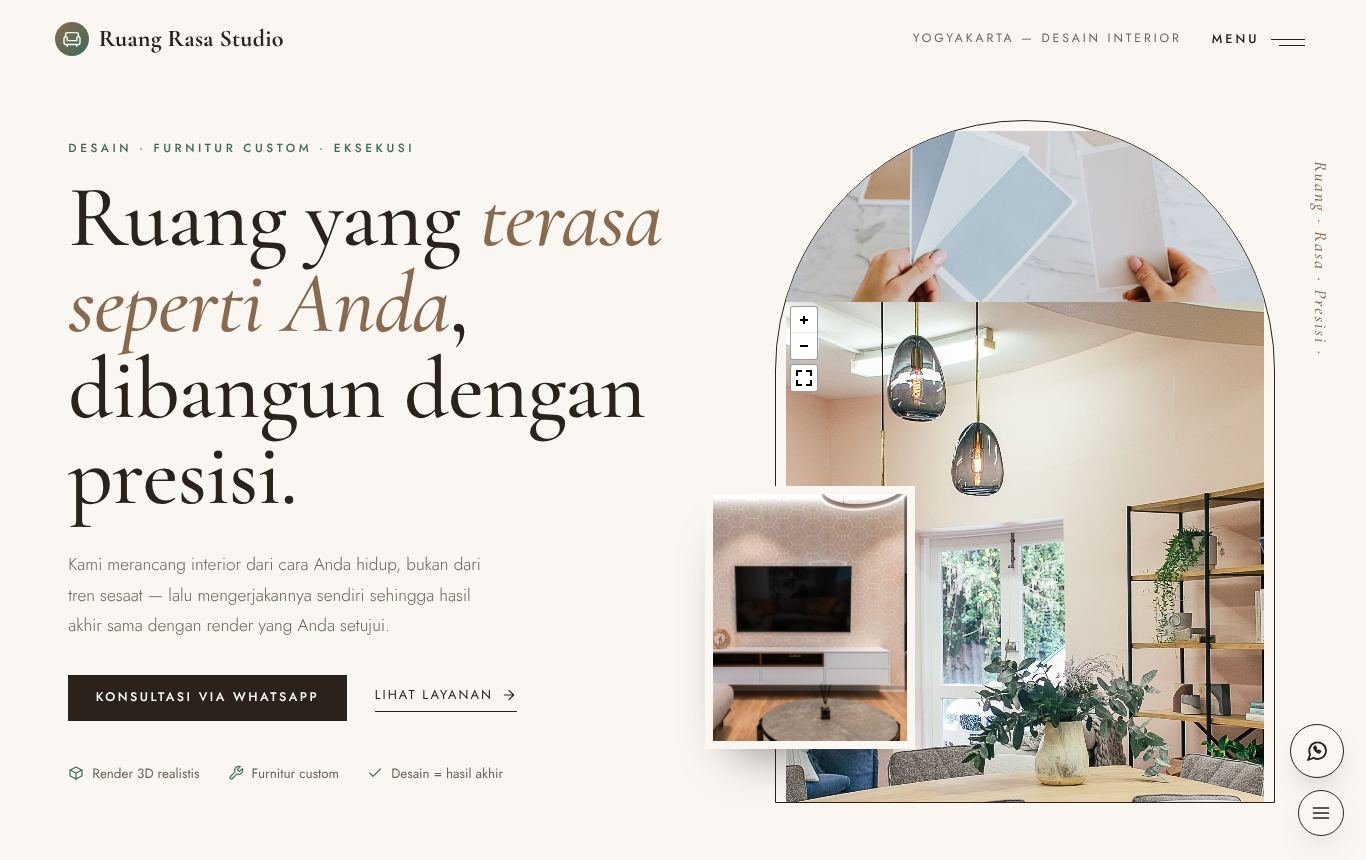 Contoh interior design — Ruang Rasa Studio