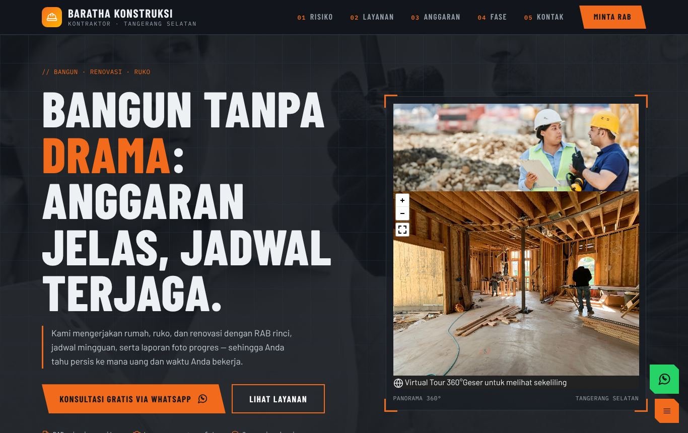 Contoh kontraktor — Baratha Konstruksi