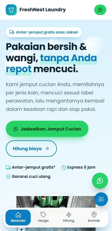 Tampilan responsif di ponsel