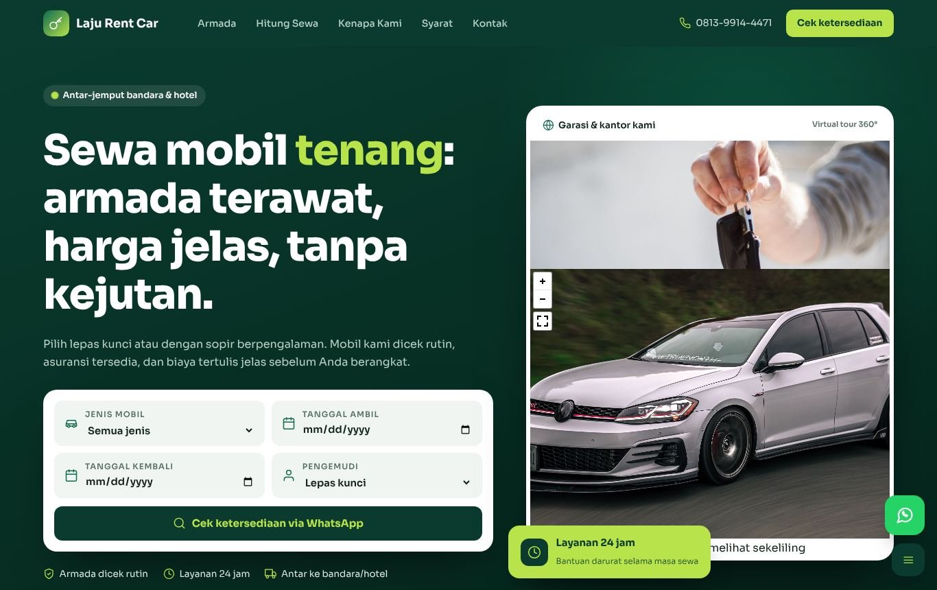 Contoh rental mobil — Laju Rent Car