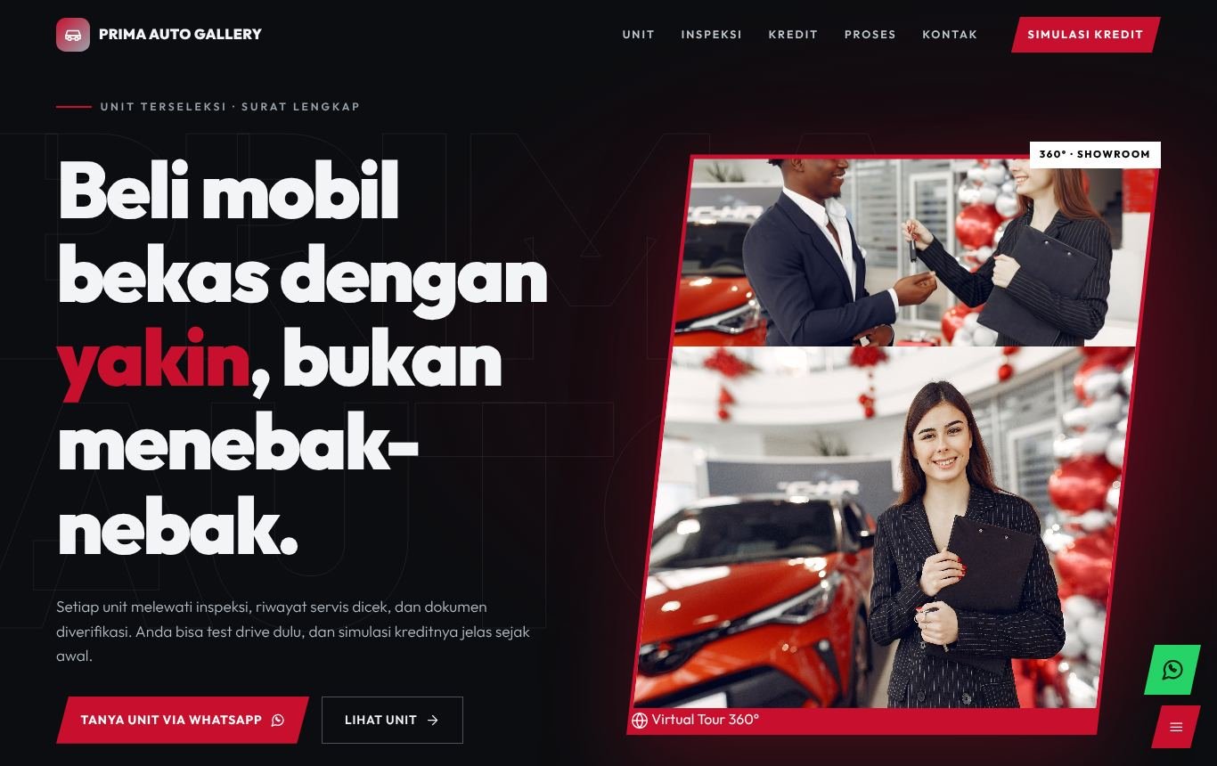 Contoh showroom mobil โ Prima Auto Gallery